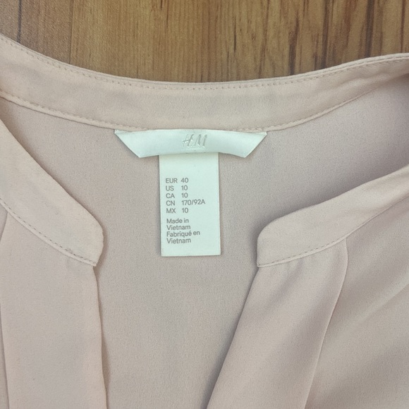 H&M Blush Pink Blouse Size 10 - Picture 2 of 8